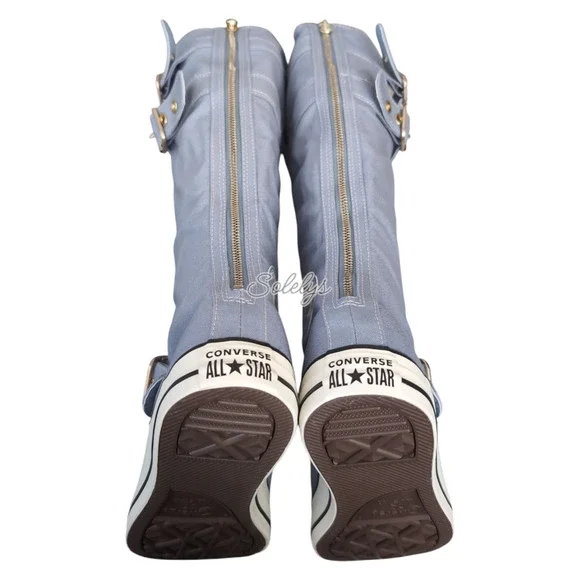 Converse XXHI Triple Buckle Strap Wet Stone Blue Knee High Sneaker Womens 10.5